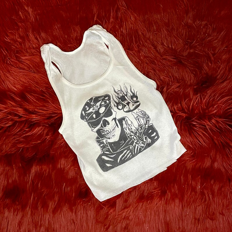 Tank Top Ribbed - Топ-майка в рубчик с графическим принтом