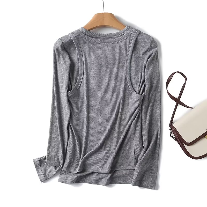 Футболка женская с длинным рук – обзор и цена Tank Top Ribbed